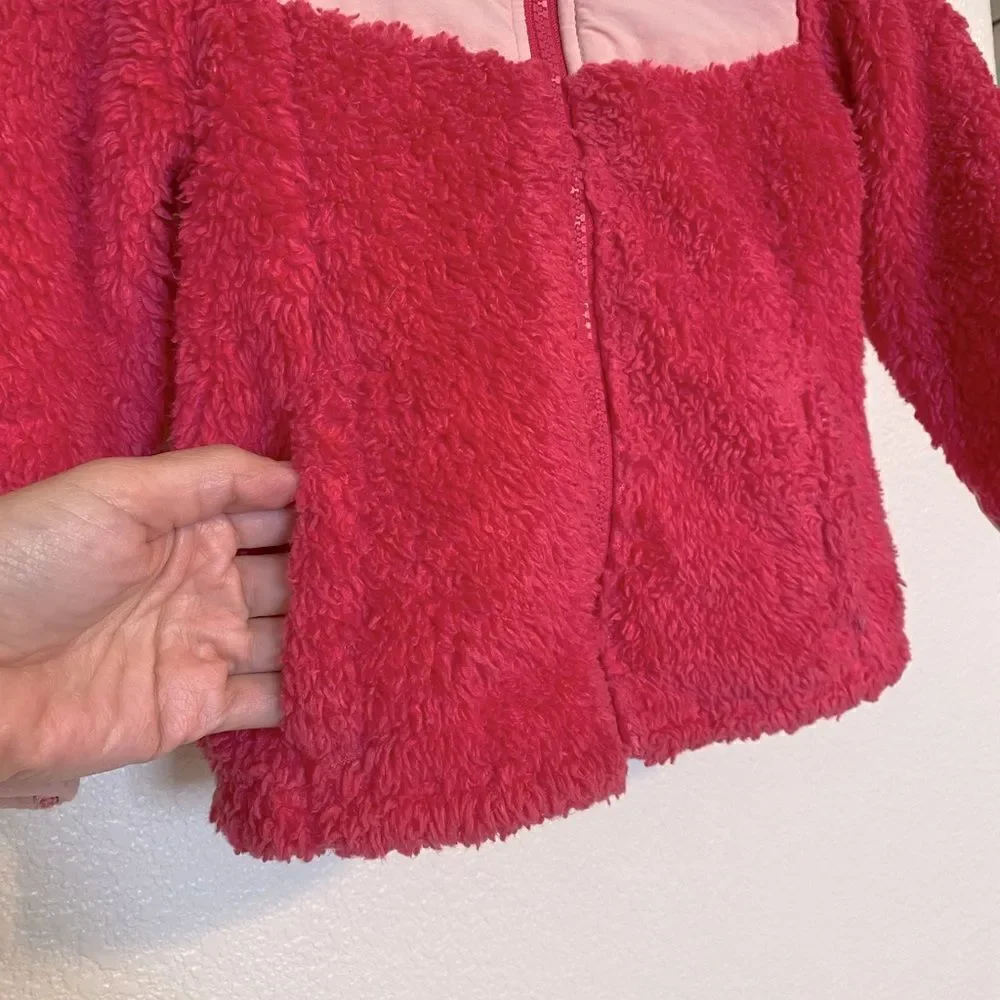 Cat & Jack | Baby Girl’s Pink Sherpa Fuzzy Jacket, Size 18M